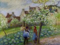 blühenden Pflaumenbäume Camille Pissarro